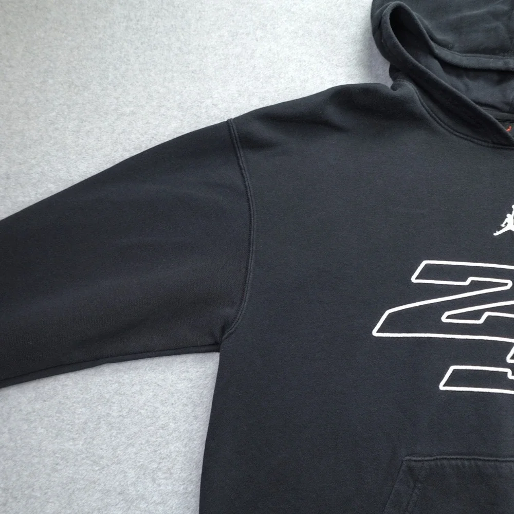 Jordan Hoodie Mens Medium Black Streetwear Pullover ‎ Graphic 23 Jumpman